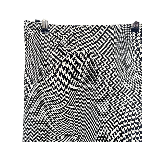 Urban Outfitters SMALL Houndstooth Black White Check Satin Long Midi Skirt - Picture 3 of 11